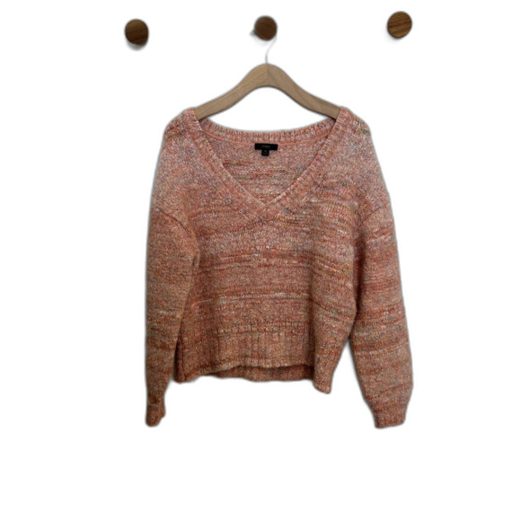 J.crew Long Sleeve Pullover Puff-sleeve V-neck Sweater Size Medium Wool Alpaca - Picture 2 of 16